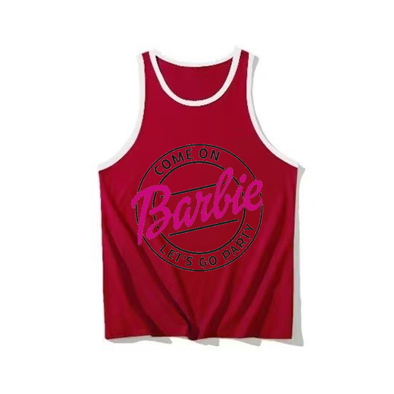 New Barbie Pattern AliExpress eBay Best Selling Kids Crew Neck Sleeveless Backless Top for Boys and Girls