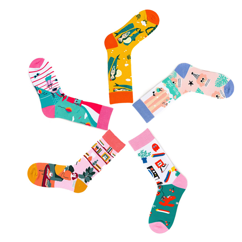 45g Weight Socks Classification Socks Lingerie Type Cotton (more than 50%) Fabric Type A Pair Quantity Casual, Daily Occasion Color Block Pattern All Seasons Season Unisex Gender Cute Style A Pair Cute Unisex Color Block Cotton (more Than 50%) Ankle Socks 4