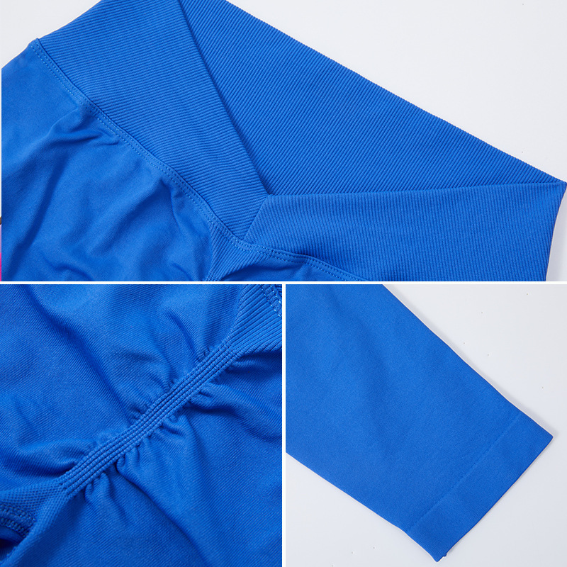 [Procesamiento personalizado] Nuevo cross-border sin costura V-waisted pantalon de cintura alta para mujeres pantalones de melocotón rápido secado pantalones de fitness