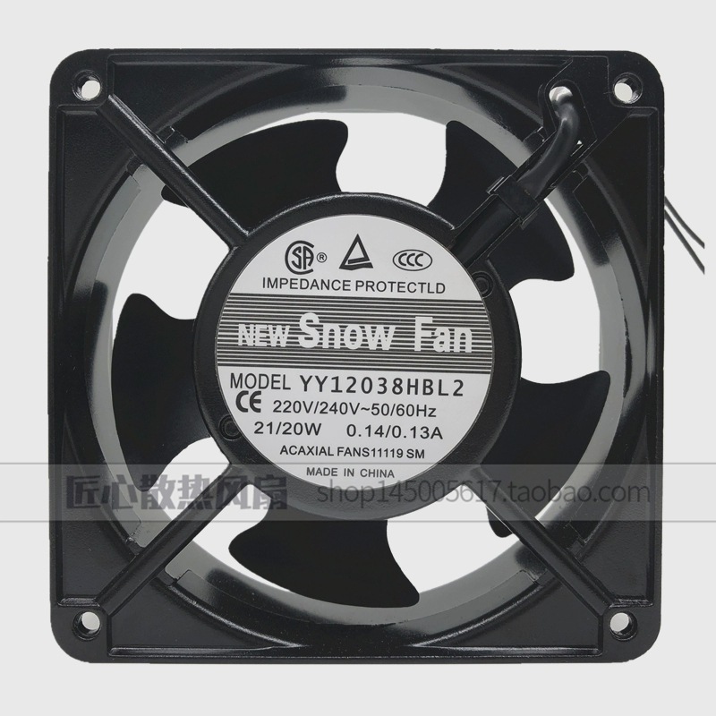 SNOWFAN 12038散热风扇AC220V 12CM配电柜散热风机排工业机柜风扇