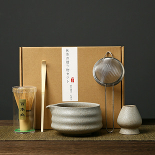 Matcha Bowl Ceramic Japanese Matcha Set Tea Whisk Bamboo Matcha Brush Bai Benli Song Dynasty Tea Ceremony Gift Box
