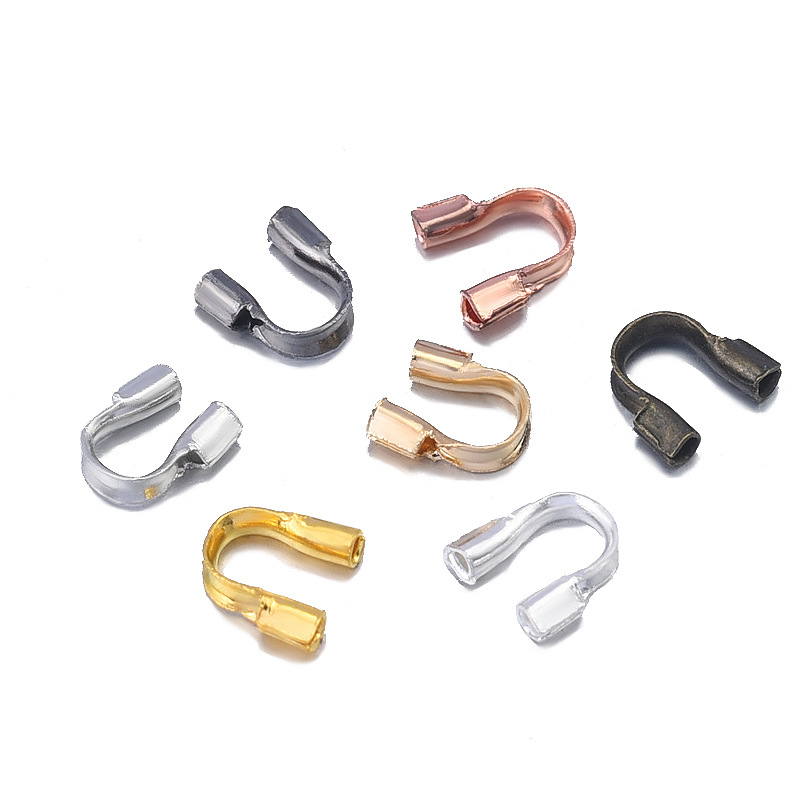 铜制U形定位管 马蹄扣护线扣 diy饰品配件手链项链收尾固定扣材料 3