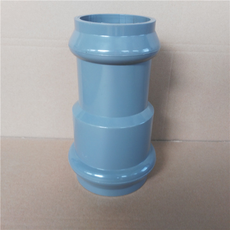 upvc橡胶圈连接塑胶承口变径接头柔性承插式异径接头DN80 100 140
