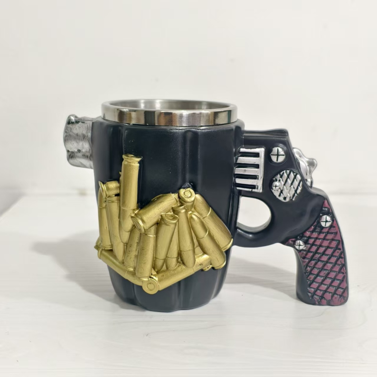 Explosiones transfronterizas V8 V6 motor de resina taza regalos de negocios de Navidad del día de San Valentín 16 * 15 * 14CM