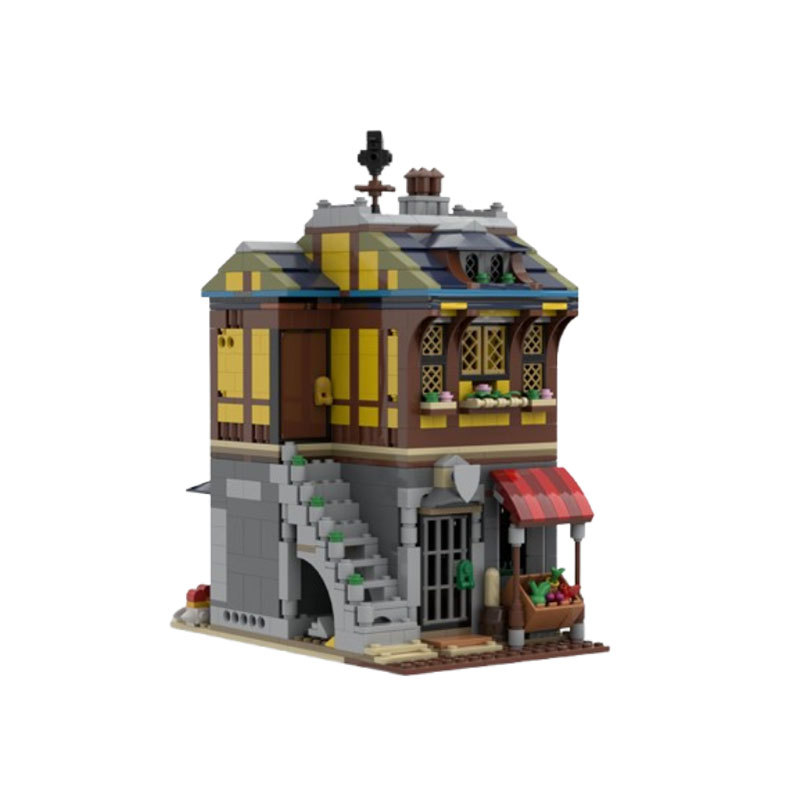 Conjunto blocos de construção casa cidade brinquedo_voghion.com