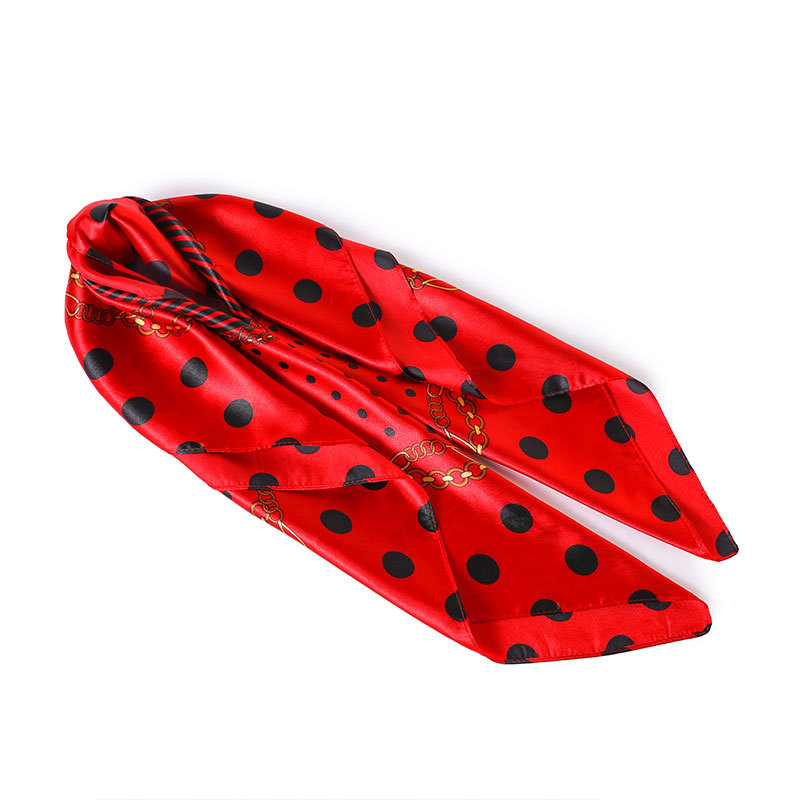 Trendy Fresh Polka Dot Small Square Scarf Silk Versatile Outerwear Shawl For Professional Korean Women's Fashion Accessory_voghion.com