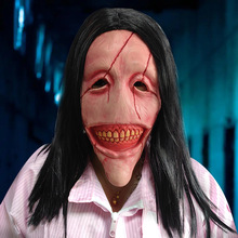 万圣节鬼屋NPC贞子女鬼面具密室逃脱恐怖长发烂脸僵尸COS头套吓人