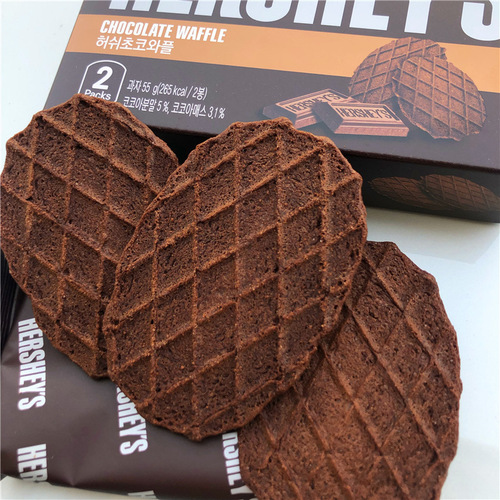 Korean imported snack HERSHEY'S rich chocolate waffle cookies thick chocolate brittle cookies
