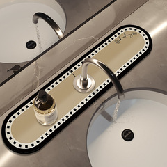 Cream style kitchen faucet mat countertop drain mat soft diatom mud water-absorbent quick-drying waterproof wipeable no-wash mat