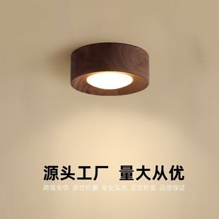 Cross-Border Surface-Mounted Downlight Embedded Living Room Ceiling Solid Wood New Chinese Style Retro Corridor Aisle Light Entrance Entrance Light