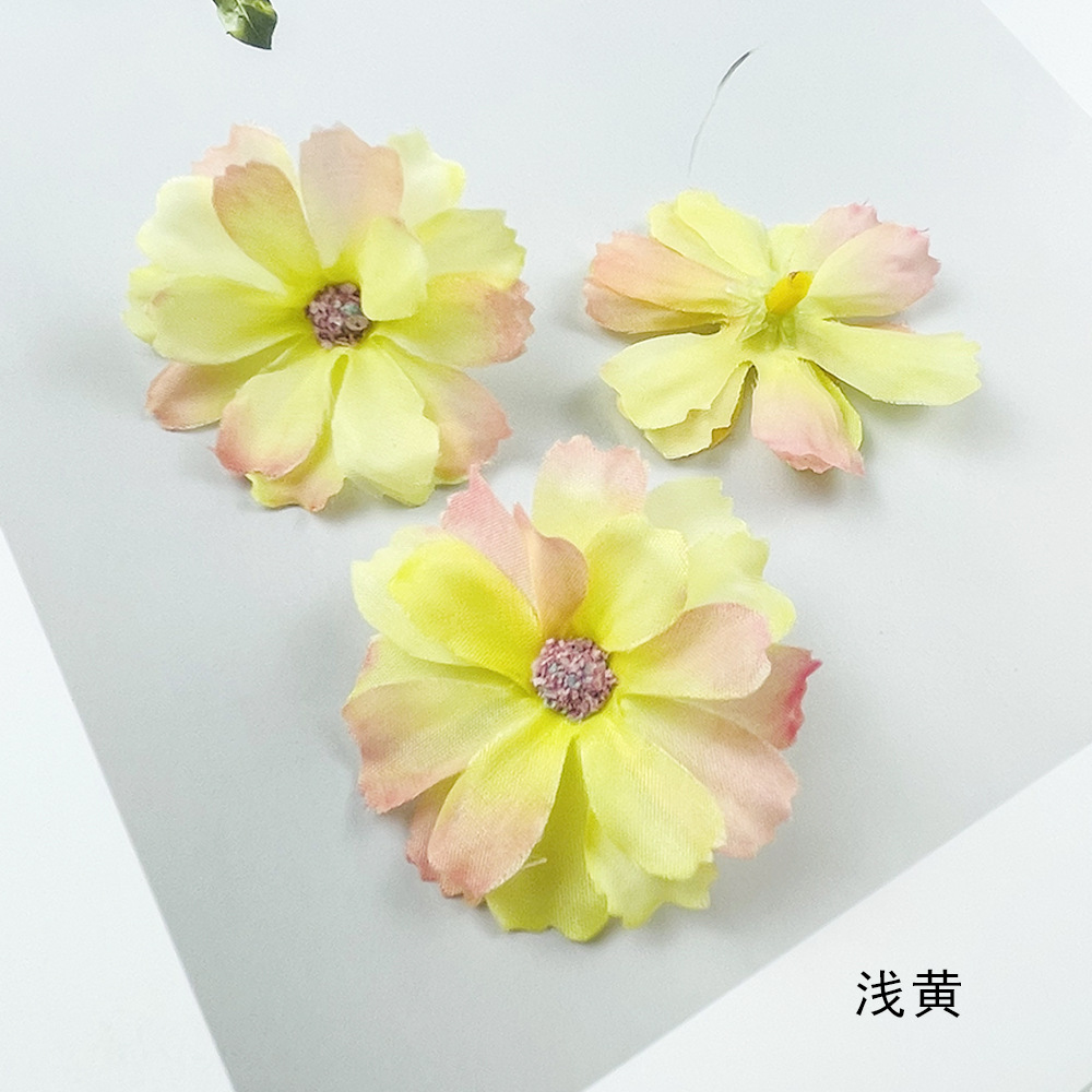 4.5cm núcleo de hierba flor de ciruela DIY hecha a mano material de ropa flores falsas flores decoración de pared de flores