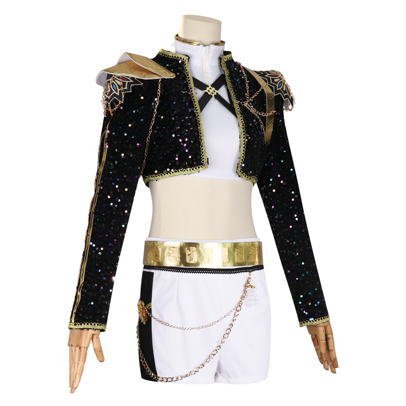 猎魔女团k-pop韩流cos鲁米佐依米拉黑金款服装动漫影视同款演出服|undefined