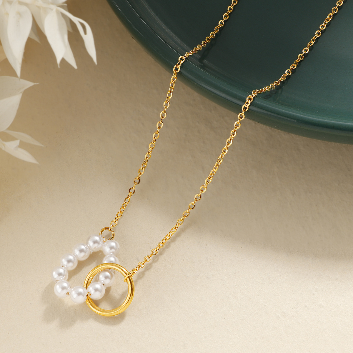 Wholesale Jewelry Elegant Geometric 304 Stainless Steel Cable Chain Pendant Necklace display picture 3