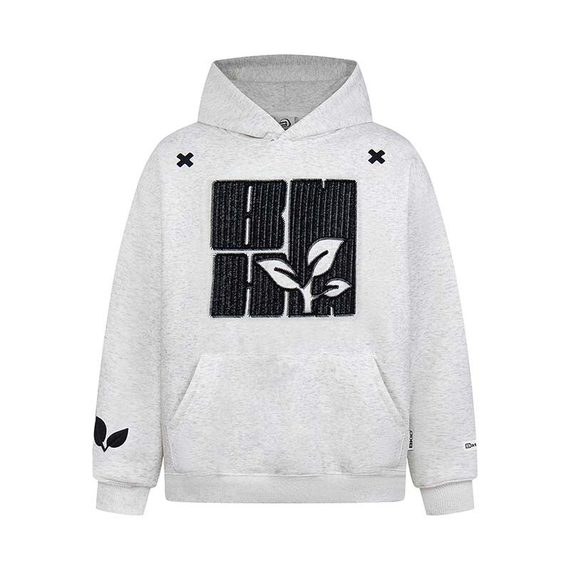 Chinese Style American Clover Herringbone Embroidery Pullover Hoodie Men's Trendy Brand Lazy Style Loose Hoodie