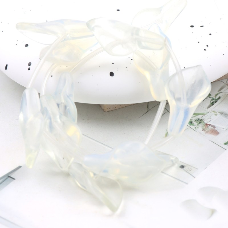 新型天然緑東陵虎石ラッパ花朝顔のイヤリングネックレスペンダントアクセサリー|undefined