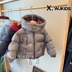 2025年子供新型ファッション子供服子供用綿入りコートファッション冬服ファッションコート帽子