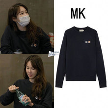 跨境热卖正确版MK情侣卫衣徽章刺绣字狐狸头透气休闲圆领卫衣