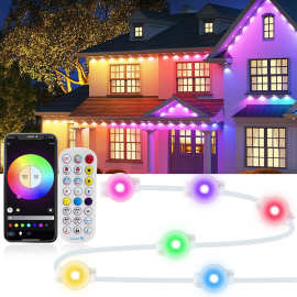 LED屋檐灯带户外防水氛围灯串幻彩RGB亚马逊跨境电商 外贸爆款