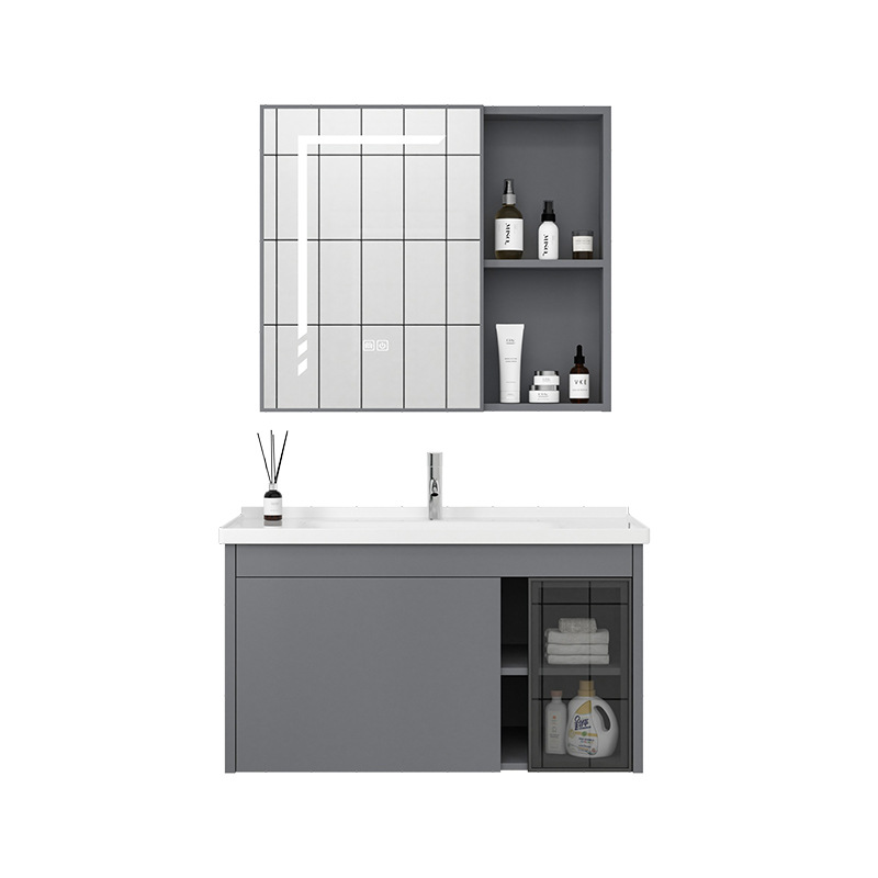 Baño espacio gabinete de baño de aluminio combinación cerámica integral lavabo lavabo lavabo lavabo Guangdong lavabo