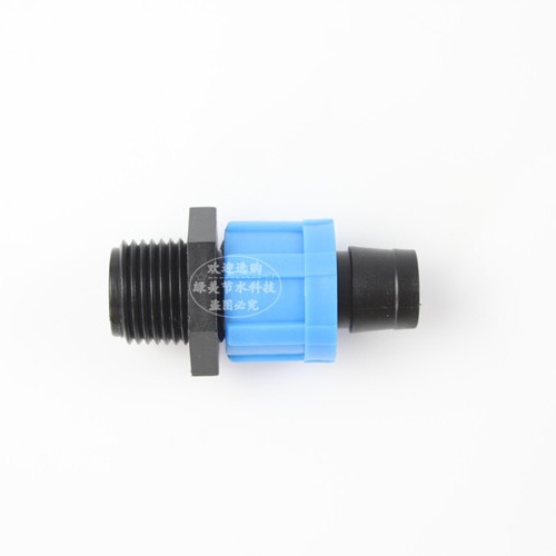 Φ 16mm correa de riego por goteo con bloqueo de 4 puntos de rosca externa directa inserida en tierra agrícola tipo parche accesorio especial correa de riego por goteo