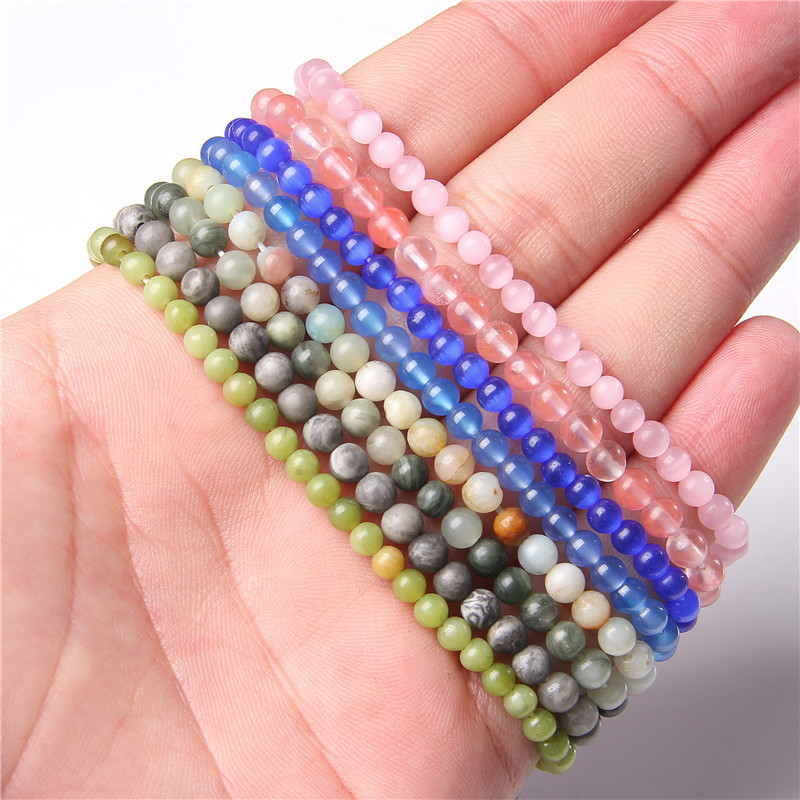 Simple Style Marble Natural Stone Beaded Bracelets display picture 13