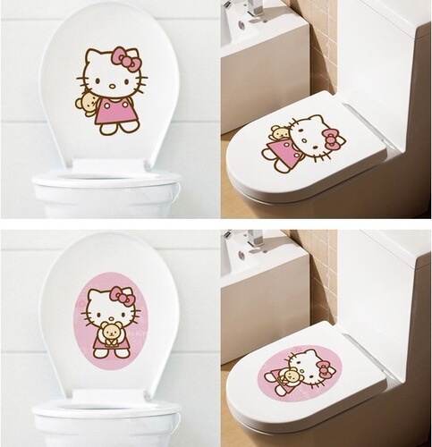 Toilet stickers cute cartoon stickers wall stickers home decorations window stickers moisture-proof wall wall refrigerator stickers
