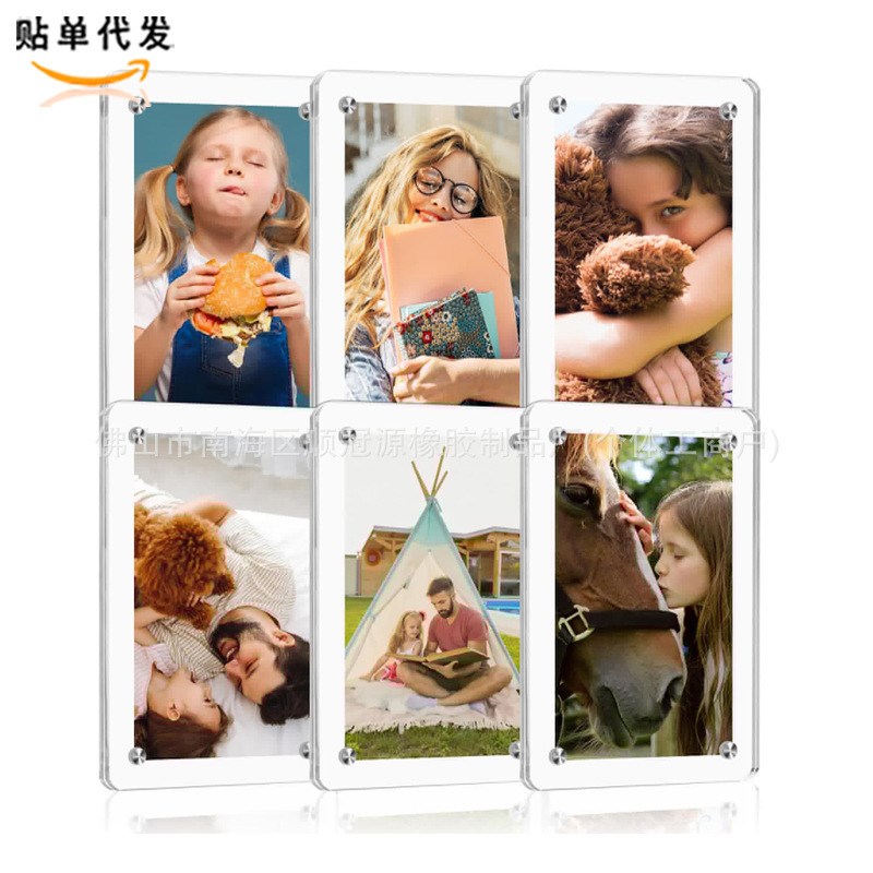 Transparent Acrylic Refrigerator Magnetic Photo Frame Double-Sided Photo Magnet Frame Photo Fuji Film Display Frame