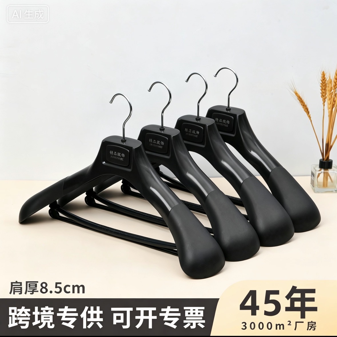 加宽加厚西装西服塑料无痕防滑衣撑批发衣架服装店专用
