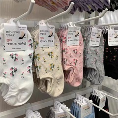 韓国版春夏の薄いタイプの綿の靴下