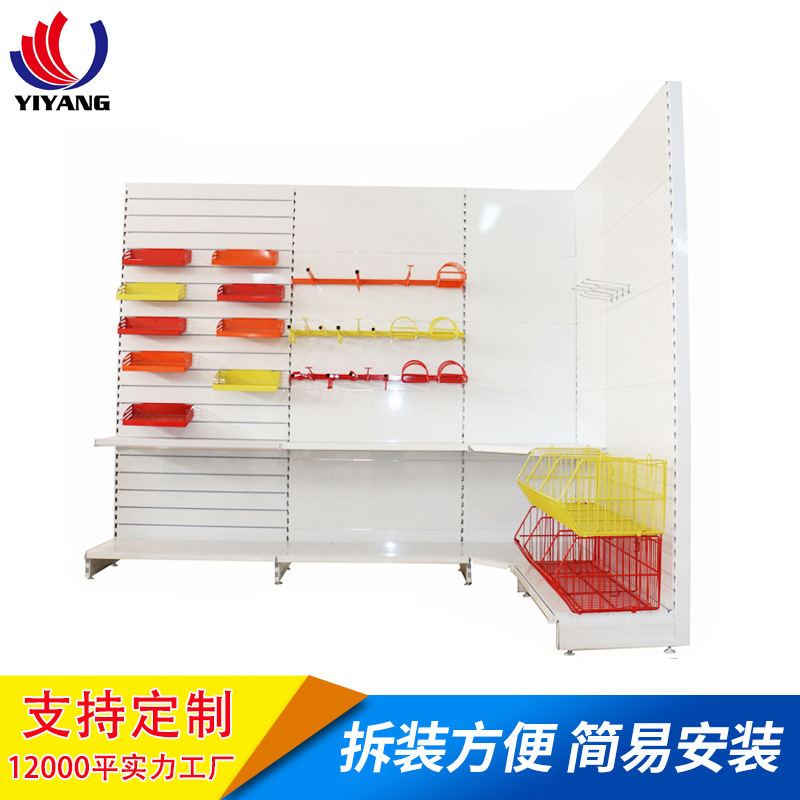 精品组合拐角超市货架展示架食品货架 批发组合金属展示架