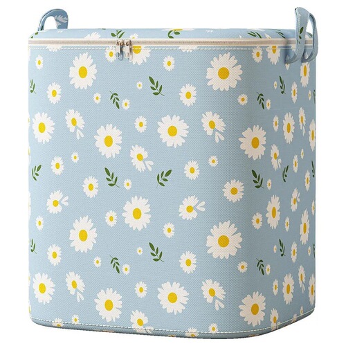 Large-capacity home wardrobe storage box for clothes and quilts, foldable daisy storage bag, storage storage box