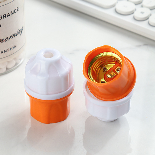 Manufacturer wholesale lamp holder suspension type E27 screw LED light bulb chandelier head lamp holder Luo mouth