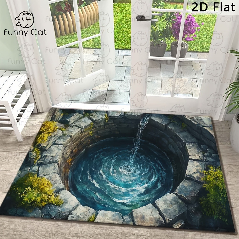 Transfronterizo 3D estereoscópico cristal alfombra de lana Amazon American anti-deslizante alfombra de absorción de agua alfombra de puerta