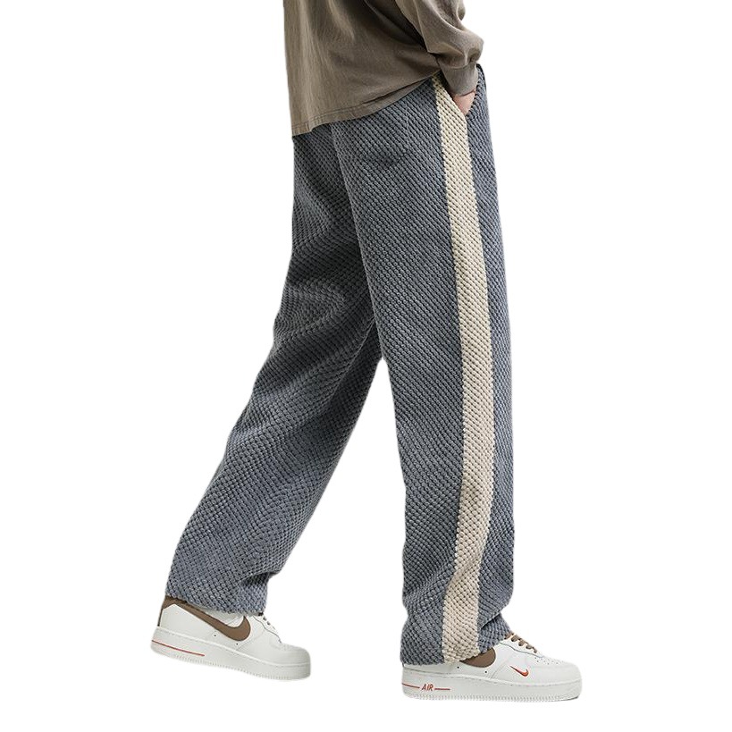 Otoño Nueva piña pantalones casuales de los hombres sueltos gota-abajo de moda Pantalones rectos todo-juego de los hombres