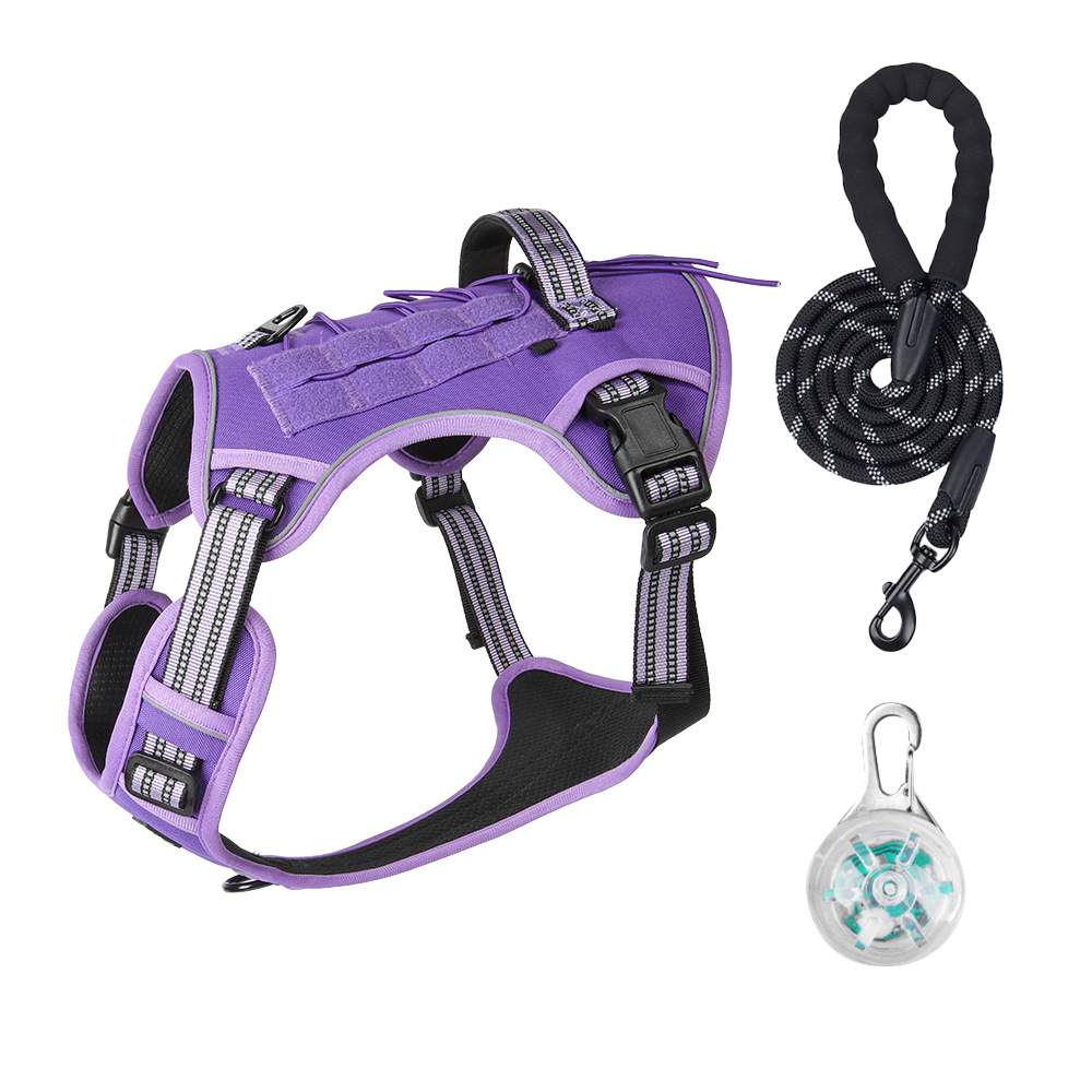 Chaleco táctico multifuncional entrenamiento al aire libre a prueba de explosiones estampado una sola chaleco de pecho táctico cinturón de pecho gran cuerda de tracción de perro