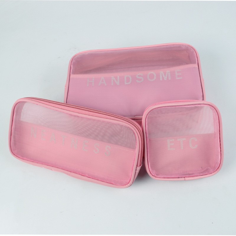 Ins-Style Cosmetic Bag, Large Capacity, High-End Feel, Portable Toiletry Bag, Travel Storage Set, Multi-Functional Swimming Bag