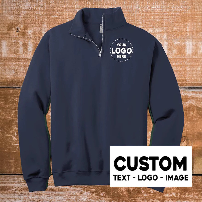 Cross-Border Men's Sweatshirt 1/4 Zipper Preppy Collar Sweatshirt Pullover Pure Color Stand-Up Collar Sports Sweatshirt