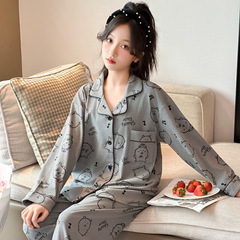 儿童睡衣2025新款冬季女大童德绒家居服女童网红爆款卡通长袖套装
