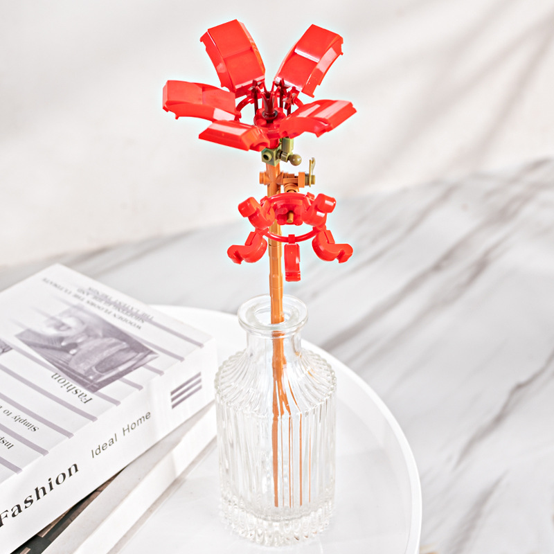 JAKI Jiaqi bloques de construcción suculenta olla montaje decoración interior simulación flor planta juguete lindo regalo la muchacha