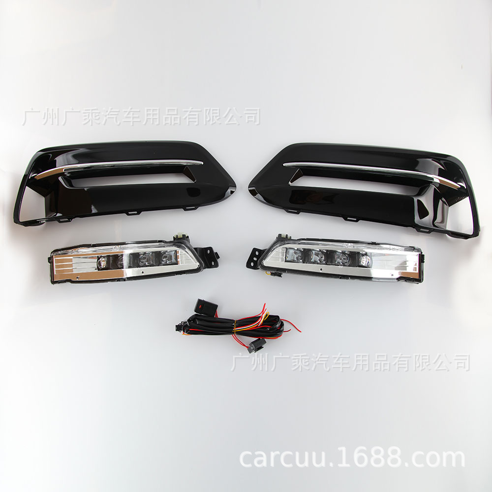 Adecuado para Honda Accord lámpara de niebla delantera lámpara de circulación diurna 18-19 acuerdo de alta equipada lámpara de marcha diurna lámpara de niebla delantera lámpara de parachoques