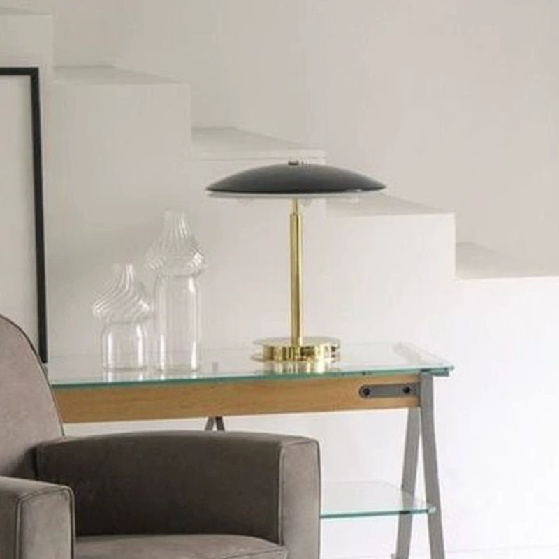 Design lantern for bed, black table lamp, light luxury style