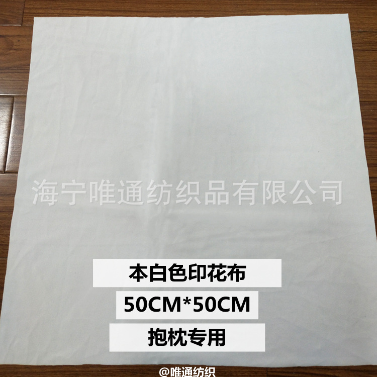 荷兰绒PFP本白拉毛数码印花底布 50*50cm裁片抱枕专用现货印花布