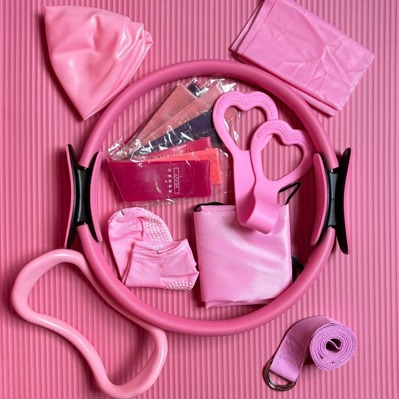 Cross-Border Pilates Circle Fitness 13-Piece Set Yoga Tension Band Tension Circle Tensioner Fitness Yoga Resistance Circle