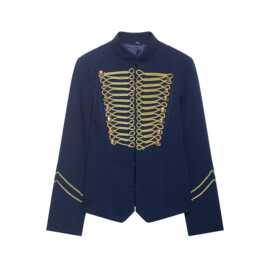 2026春季新款欧美风宫廷风贵族风金线刺绣短外套立领显瘦西装上衣