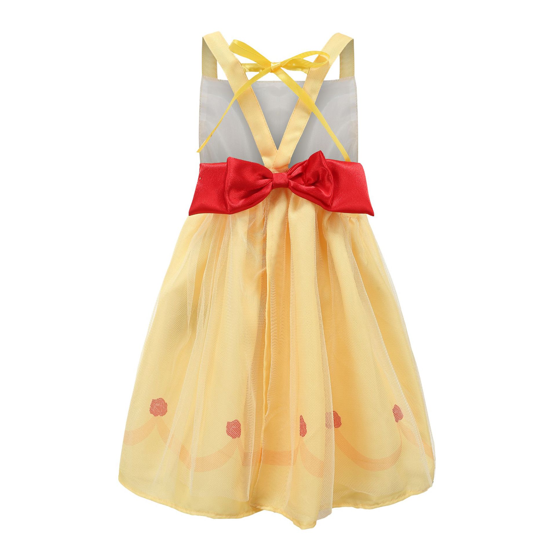 200g Weight Children's Dress Children's Clothing Type Polyester Fabric Type Skirt Sets Sets Type 1 Piece Quantity Masquerade, Daily, Party Occasion Collarless Neckline Slim Fit Type Cartoon Pattern Summer Season Girl'S Gender Princess Style Princess Cartoon Polyester Girls Dresses 4