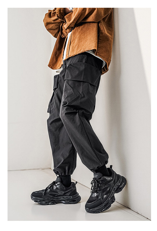 Giày thể thao nam cổ thấp đế bằng, giày chạy bộ giảm chấn đệm khí, giày sneaker dad tăng chiều cao — VZS8099 màu kaki, VZS8099 màu đen chi tiết 14
