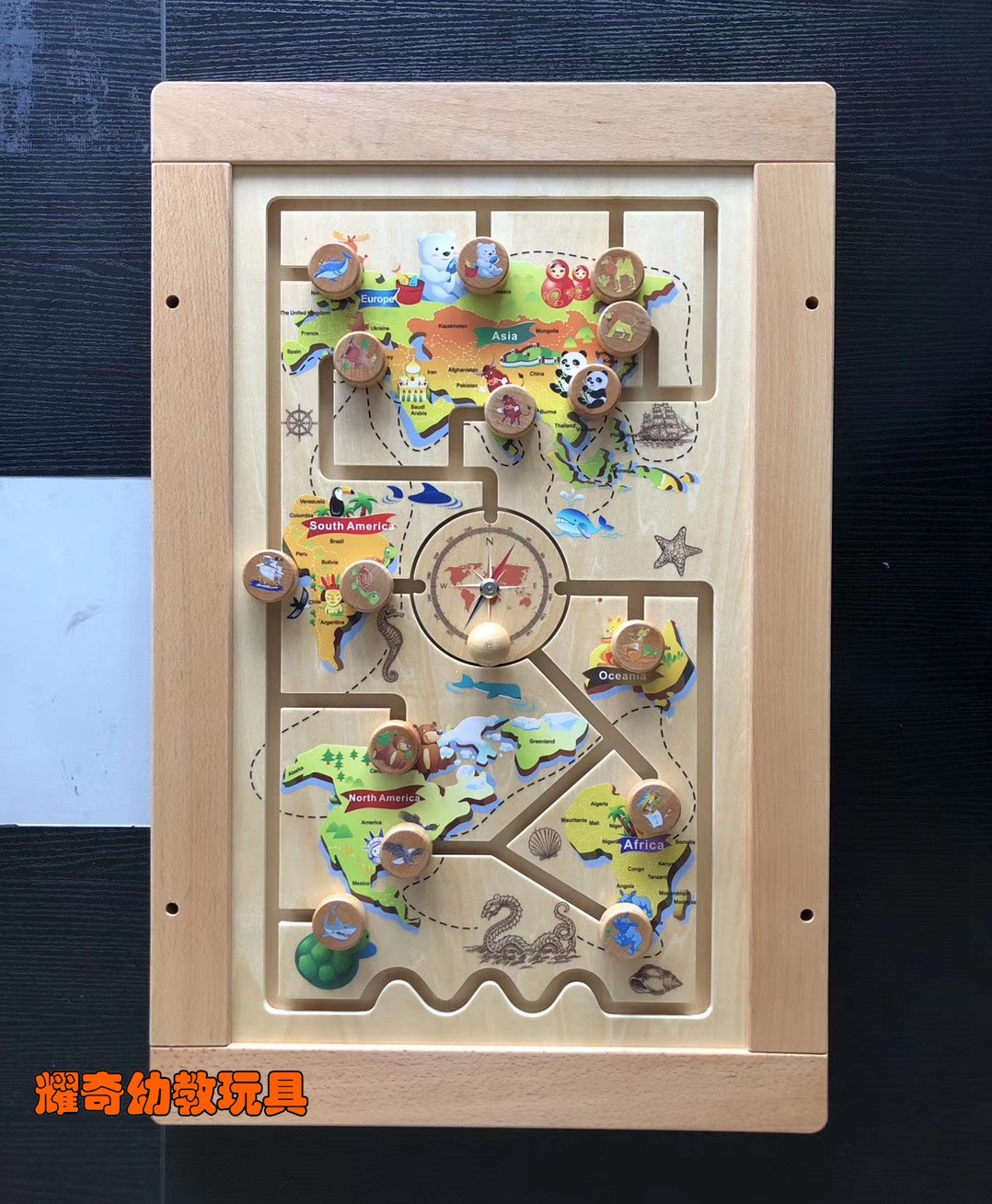 원목 색상 세계 여행 70*46cm