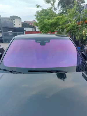 Automotive Solar Film Magnetic Control Sputter Double Silver Sun Protection and Heat Insulation Metal Magnetic Control Glass Film Factory Wholesale Cross-Border Direct Sales (Automotive Film) - 15230m-three-silver-xuanyuan-purple-7295