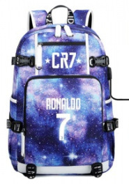 Comercio exterior estrellas de fútbol mochila de moda coreana transfronteriza mochila adolescente USB mochila escolar escolar