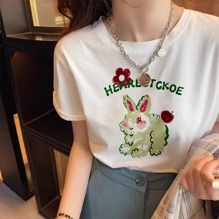 Comb with cotton-green rabbit